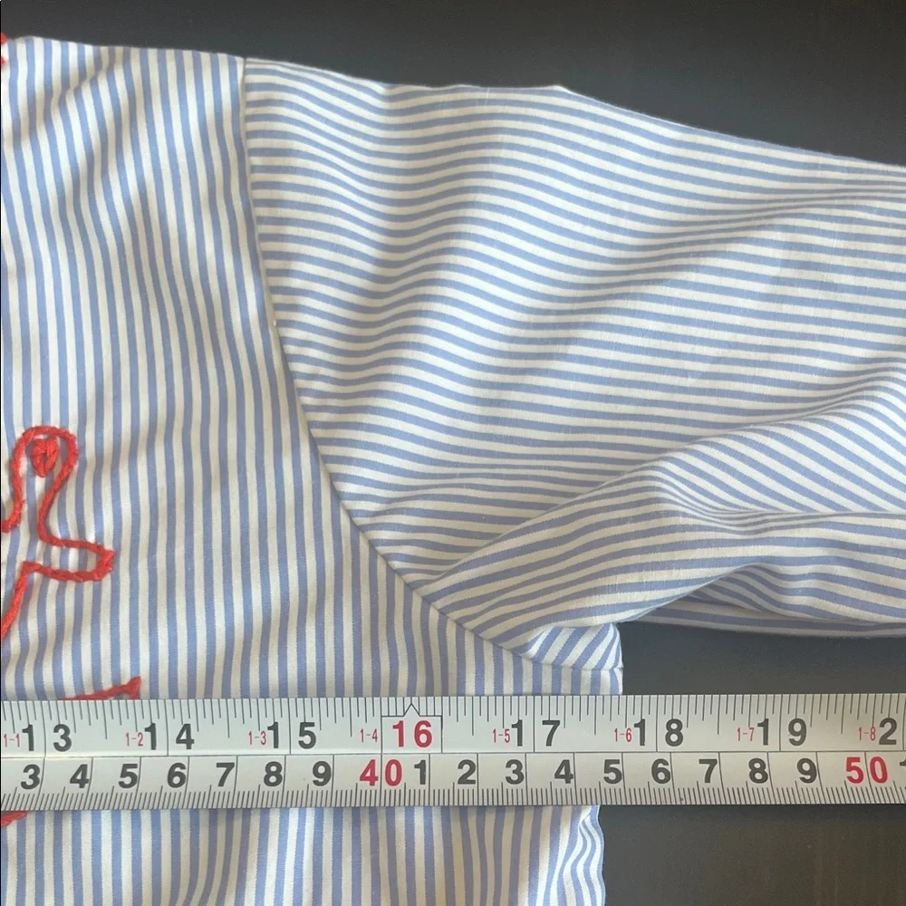 Gretchen Scott Designs Kids Casual Dress - White with Red Anchors